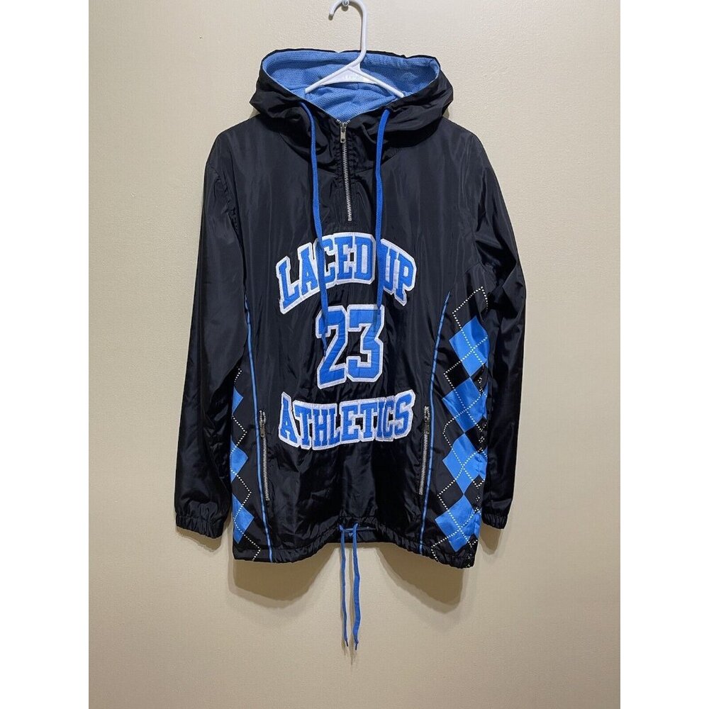 Laced Up by Sneak Gallery Jordan 23 UNC Blue • Black Hoodie Jacket Men’s S